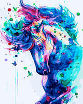 Благородный конь и яркие бабочки