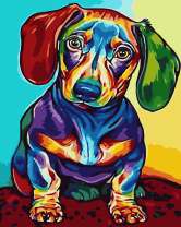 Яркий щенок таксы