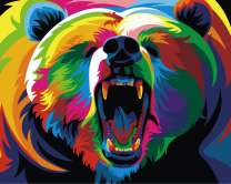 Большой грозный медведь. Поп-арт