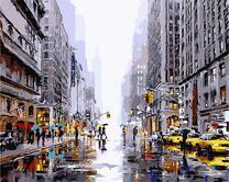 Туман с дождём в Нью-Йорке