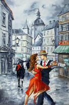 Страстный танец на улице