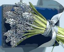 Букет мускари с ленточкой