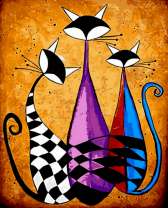 Коты и кошки в узорах