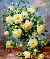 Роскошный букет белых роз