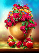 Розы в большой амфоре