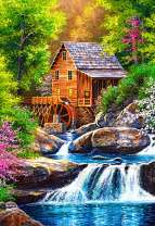 Водяная мельница в лесной глубинке