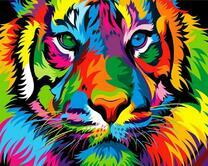 Яркий тигр. Поп-арт