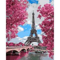 Вечсенний вид на Эйфелеву башню