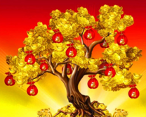 Денежное дерево с монетками