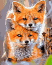 Два милых маленьких лисёнка