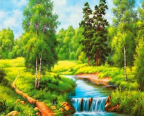 Летний пейзаж с рекой