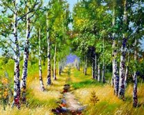 Тропка по березовой роще