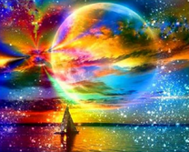 Парусник на фоне невероятного неба