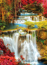 Водопад среди леса