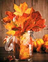 Букетик с осенних листьев