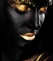 Черно-золотой макияж