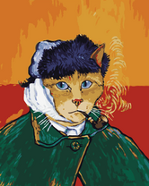 Кот в кожухе и шапке