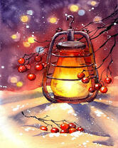 Сказочный фонарик и калина