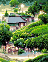 Зеленый городской пейзаж