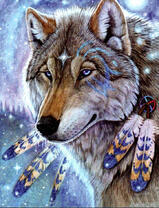 Мудрый волк с совиными крыльями