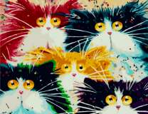 Пять весёлых пушистых котят