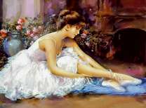 Отдых балерины после выступления