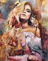 Белокурая девушка и звери