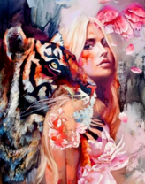 Молодая девушка и дух тигра