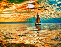 Парусник на закате