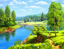 Место слияния двух рек