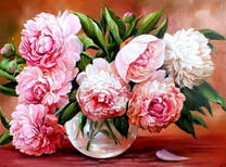 Красивый букет пионов