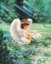 Ангелочек и белый кролик