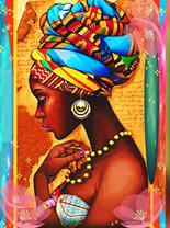 Африканка в ярком головном уборе