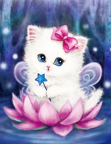 Белый котёнок-волшебник