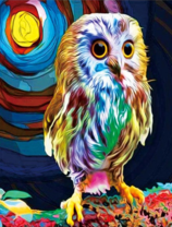 Яркий совёнок под луной