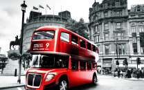 Красный автобус в Лондоне