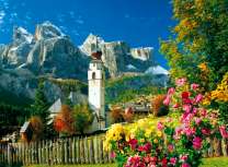 Деревня в Доломитовых Альпах