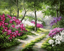 Дорога в весеннем лесу