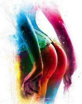 Яркая обнаженная девушка