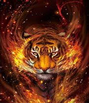 Тигр среди огня
